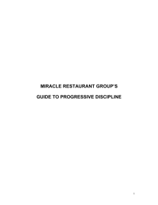 miracle restaurant group's guide to progressive discipline
