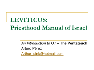 LEVITICUS: Priesthood Manual of Israel