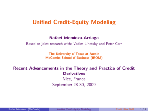 Unified Credit-Equity Modeling
