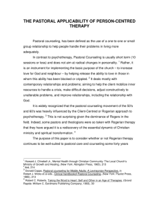the pastoral applicability of person-centred therapy