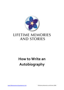 How to Write an Autobiography - Lifetime Memories and Stories