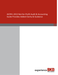 AICPA's 2013 Not-for-Profit Audit & Accounting Guide