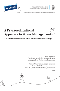 A Psychoeducational Approach to Stress Management