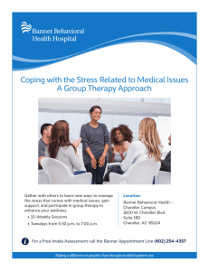 Coping with the Stress Related to Medical Issues A Group Therapy