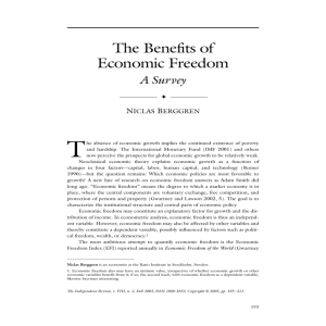 The Benefits of Economic Freedom