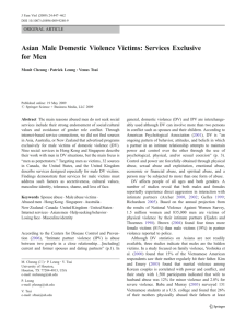 Asian Male Domestic Violence Victims: Services Exclusive