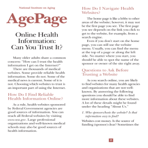 Online Health Information: Can You Trust It?