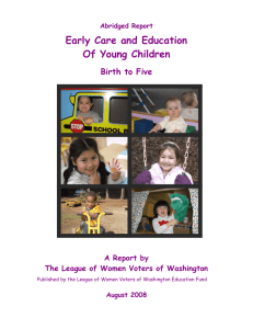 Early Care and Education of Young Children