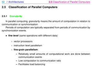 2.5 Classification of Parallel Computers