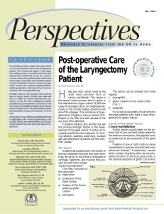 Post-operative Care of the Laryngectomy Patient