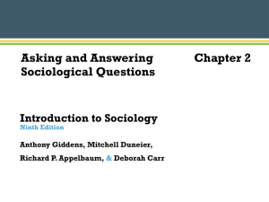 Chapter 2 Asking and Answering Sociological Questions