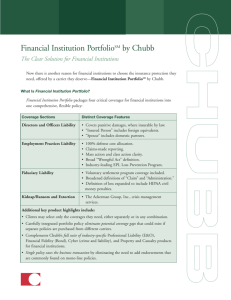 Financial Institution PortfolioSM by Chubb