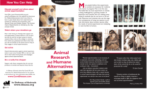 Animal Research Humane Alternatives