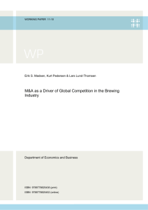 M&A as a Driver of Global Competition in the Brewing Industry