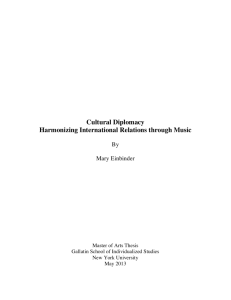 Cultural Diplomacy Harmonizing International Relations through Music