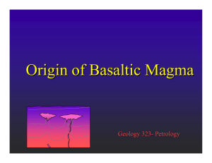 Origin of Basaltic Magma