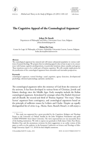 Te Cognitive Appeal of the Cosmological Argument