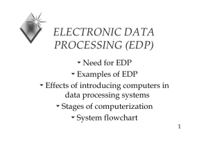 ELECTRONIC DATA PROCESSING (EDP)