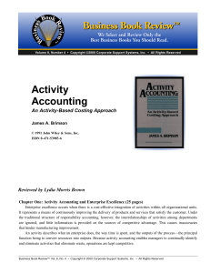 Activity Accounting - Faculty and Research