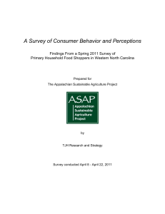 A Survey of Consumer Behavior and Perceptions Regarding Locally