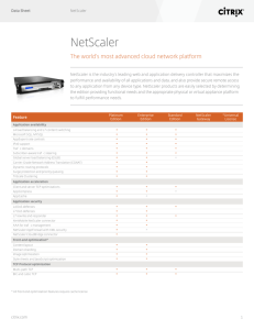 NetScaler Datasheet