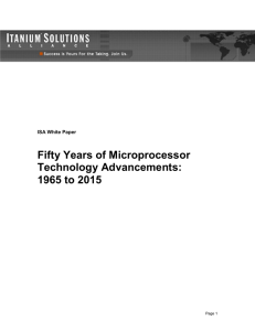 Fifty Years of Microprocessor Technology Advancements: 1965 to