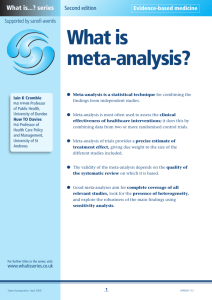 What is meta-analysis? - Medical Sciences Division