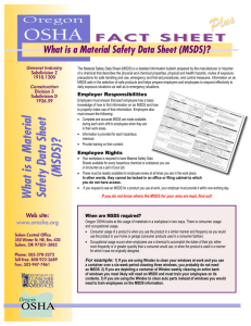 What is a Material Safety Data Sheet