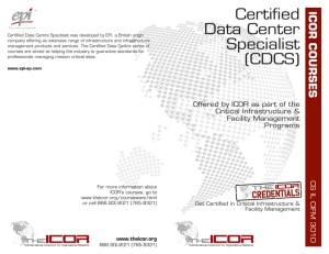 Certified Data Center Specialist (CDCS)