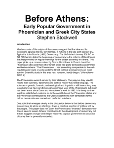 Before Athens: Early Popular Government in