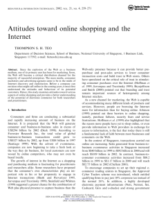 Attitudes toward online shopping and the Internet