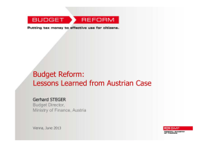Budget Reform: Lessons Learned from Austrian Case