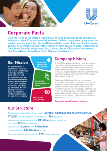 Unilever fact sheet