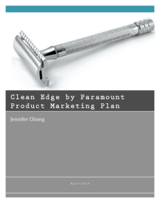 Clean Edge by Paramount Product Marketing Plan
