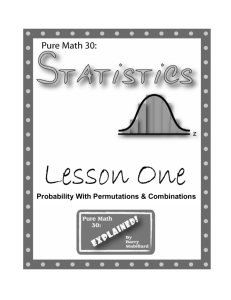 PM30 - Statistics Lesson 1