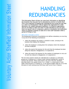 handling redundancies - Voluntary Action Sheffield