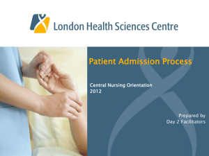 Patient admission process