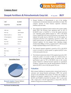 Deepak Fertilisers & Petrochemicals Corp Ltd. 16th July