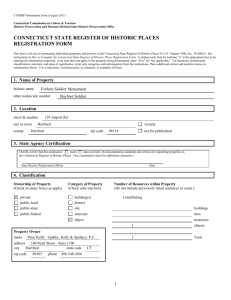 to view the Connecticut State Historical Registry form