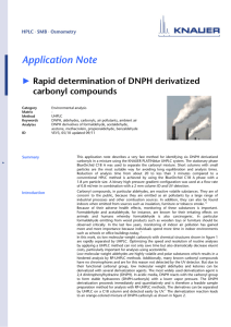 Rapid determination of DNPH derivatized carbonyl