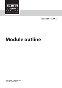 Module outline - New Zealand Institute of Chartered Accountants