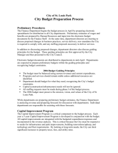 Budget Preparation Process