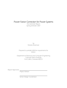 Power Factor Correction for Power Systems Power Factor Correction