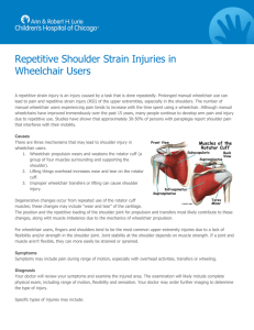 Repetitive Shoulder Strain Injuries in Wheelchair Users