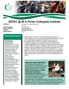 SATEC @ W A Porter Collegiate Institute