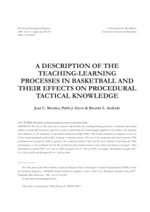 a description of the teaching-learning processes in basketball and