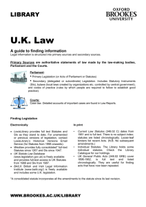 UK Law - Oxford Brookes University