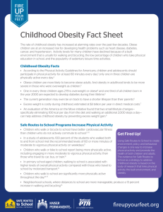 Childhood Obesity Fact Sheet