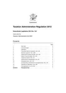 Taxation Administration Regulation 2012