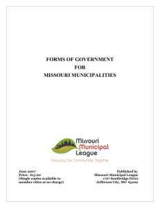 forms of government - Missouri Municipal League